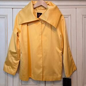 NWT Adrienne Landau Yellow Satin Jacket XS